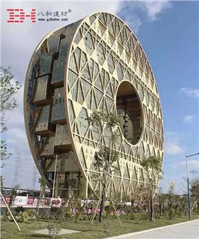 【圓大廈施工現場】室內方形包柱鋁單板安裝