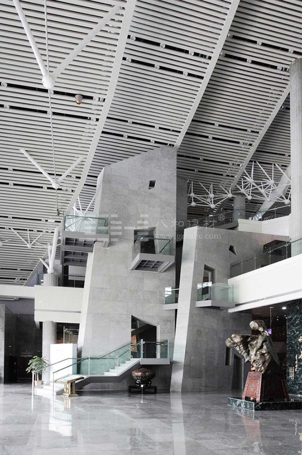 柳州奇石展覽館-鋁單板、條形鋁天花板、鋁格柵吊頂3