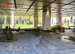 雅培上?？偛看髽欠履炯y鋁單板裝飾完工